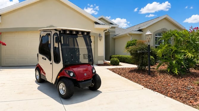 Experience the Town Squares by Golf Cart