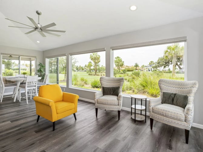Bright living room interior